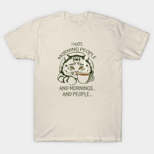 coffee cat slogan funny T-Shirt